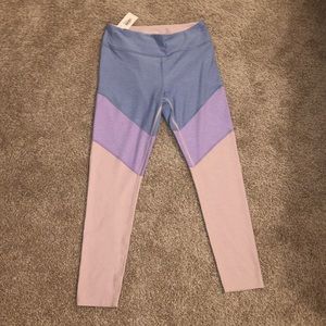 NWT - OV Lilac Tri-Color Leggings (L)
